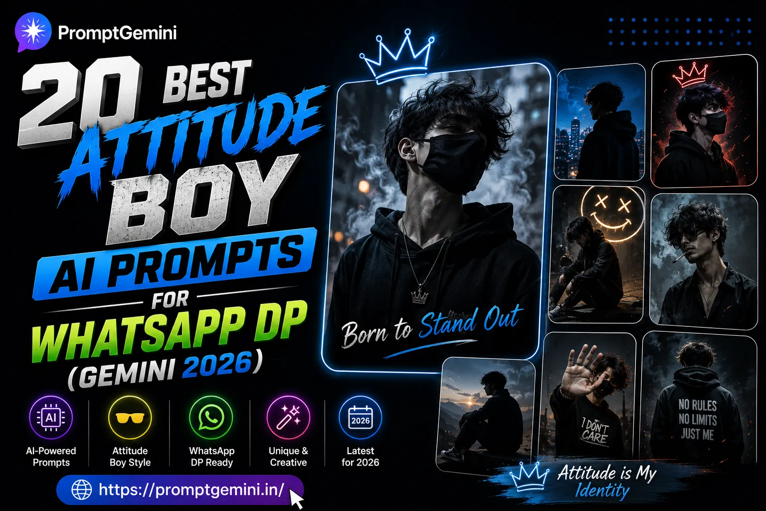20 Best Attitude Boy AI Prompts for WhatsApp DP (Gemini 2026)